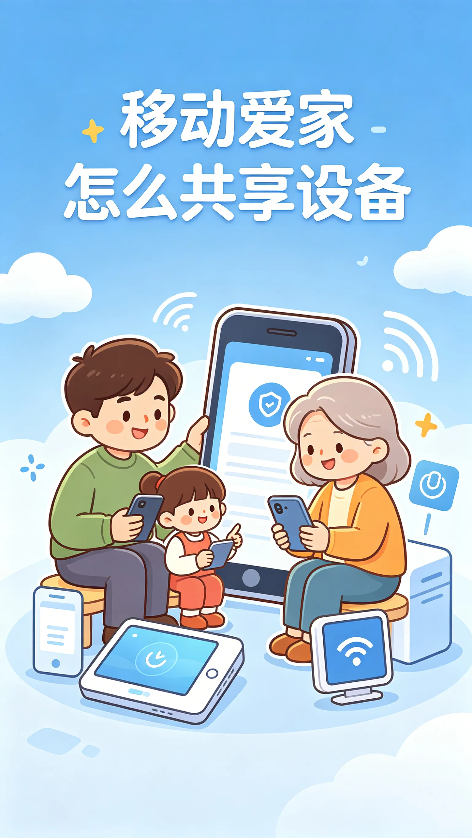 移动爱家设备共享教程：1个摄像头全家看，再也不用轮流登录账号了