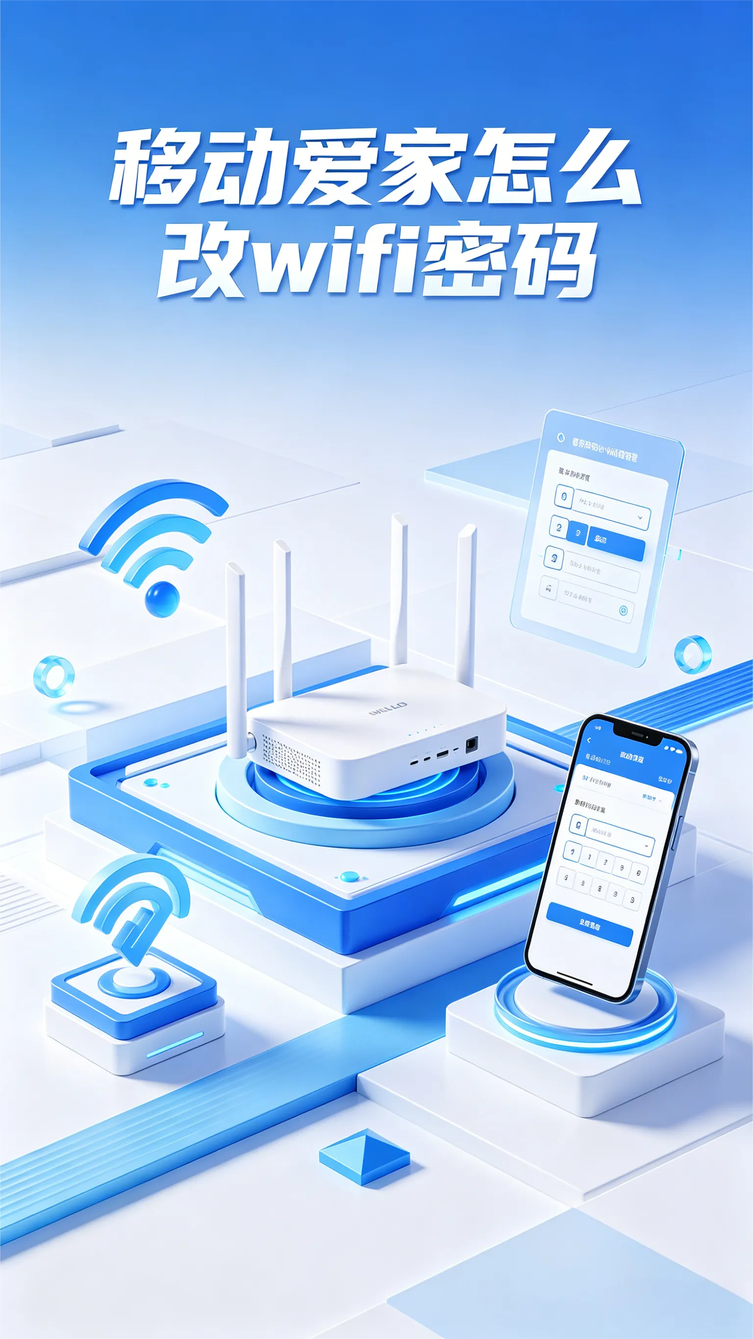 别再爬路由器了！移动爱家App改WiFi密码，1分钟搞定全家断网烦恼