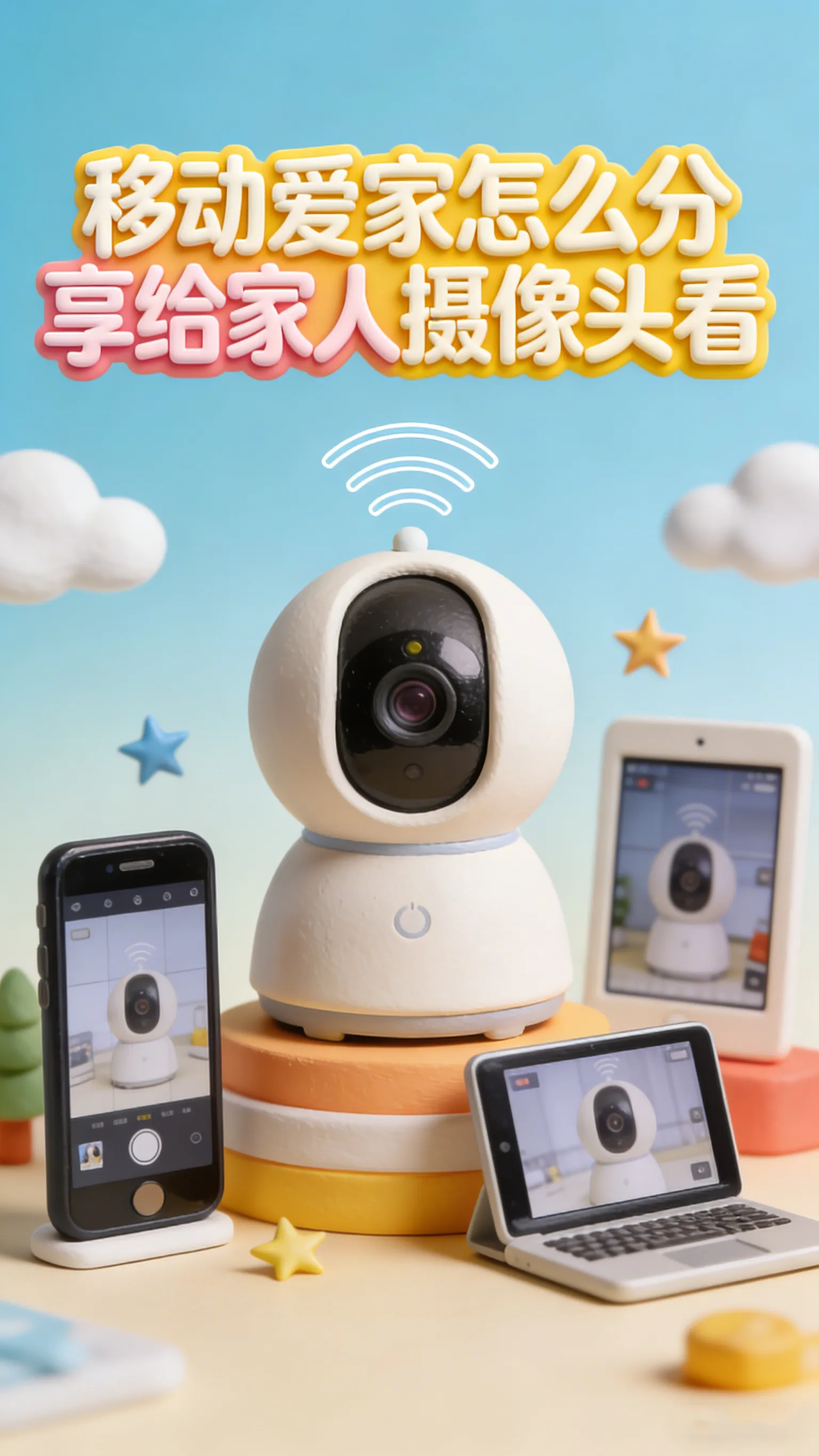 移动爱家摄像头共享全攻略：3分钟教会家人一起看，再也不怕老人孩子在家没人管