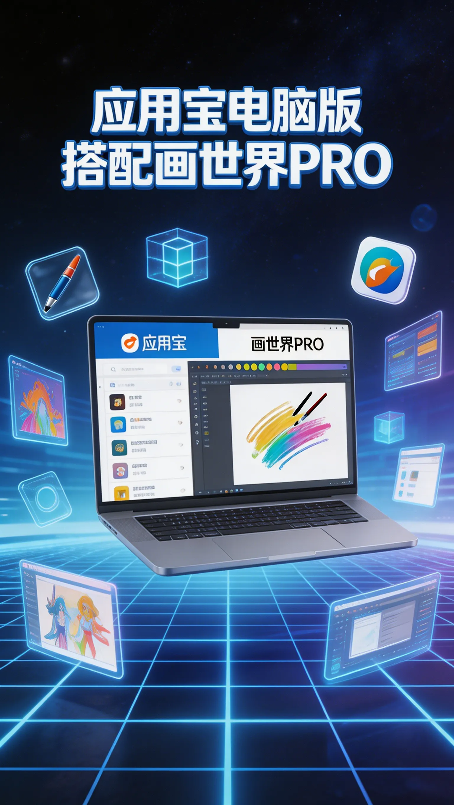 应用宝电脑版怎么装画世界PRO？手把手教你大屏画画堪比专业设备