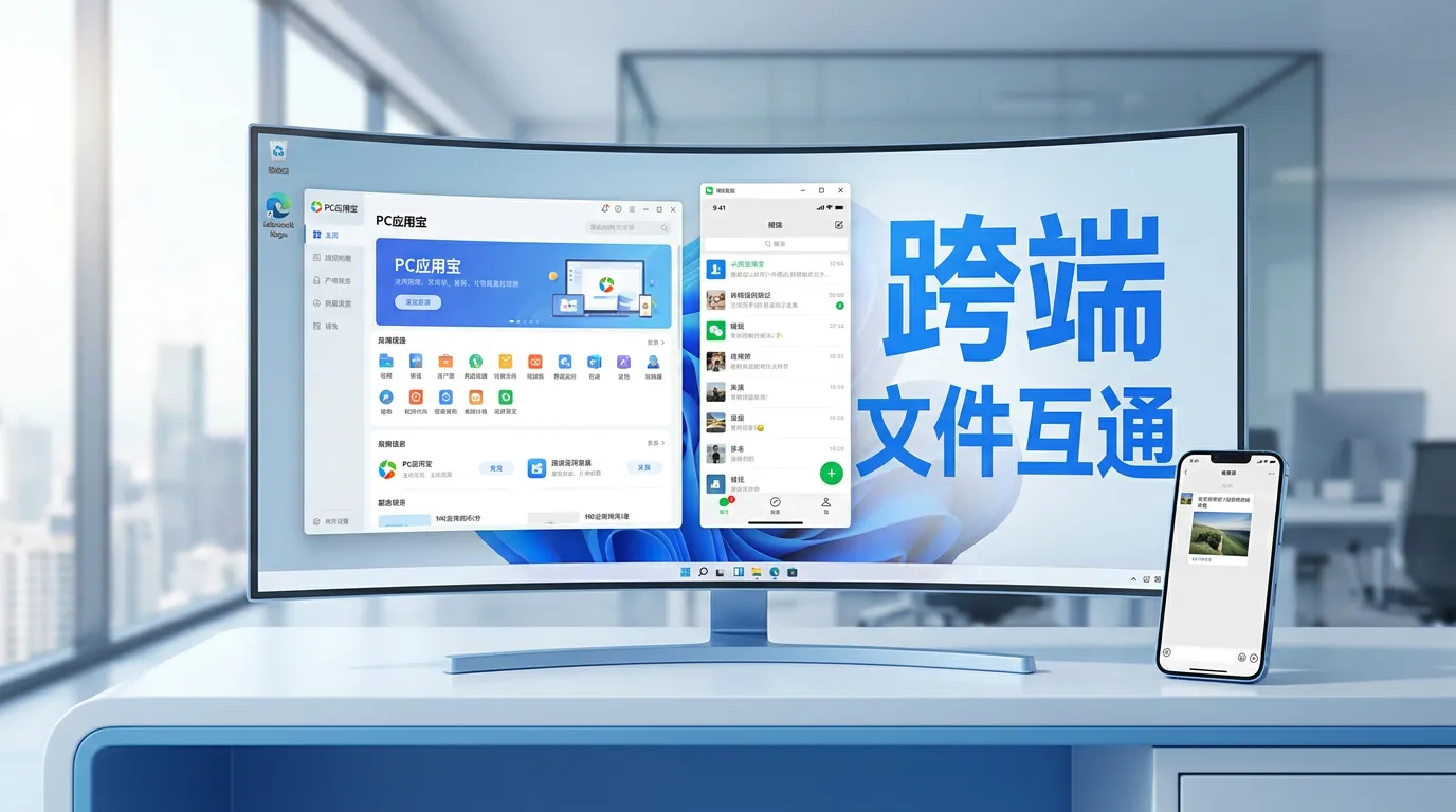传个文件何必绕来绕去？PC应用宝跨端互通，让手机电脑少走一步