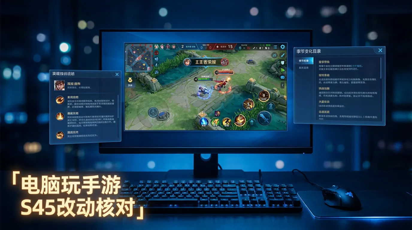 电脑玩手游·S45 改动核对法：一个窗口打，一个窗口查